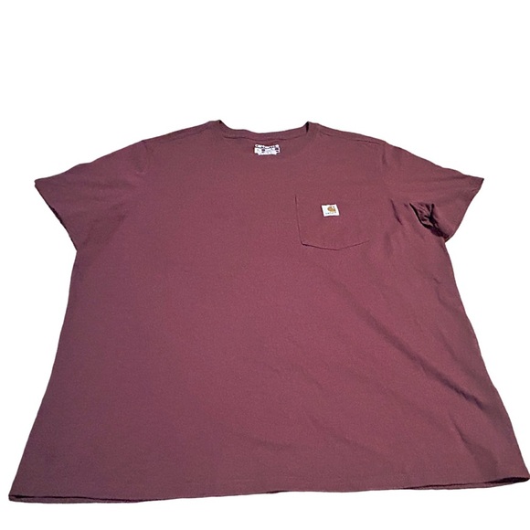 Carhartt Other - Carhartt K87 Loose Fit Heavyweight Pocket T-Shirt XL Maroon 100% Cotton